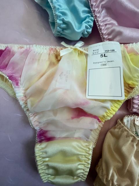 5Lサイズ!5枚セット!ツルツル光沢シフォン使い!色とりどりエレガント!Tバックショーツ!!No.ローズ < 女性ファッション  5Lサイズ!5枚セット!ツルツル光沢シフォン使い!色とりどりエレガント!Tバックショーツ!!No.ローズ < 女性ファッションの