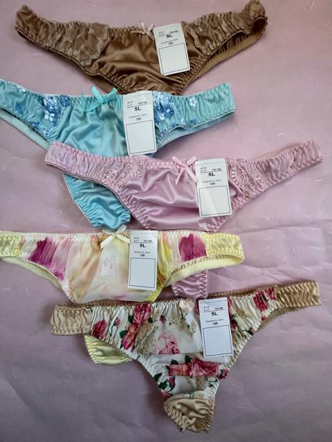 5Lサイズ!5枚セット!ツルツル光沢シフォン使い!色とりどりエレガント!Tバックショーツ!!No.ローズ < 女性ファッション  5Lサイズ!5枚セット!ツルツル光沢シフォン使い!色とりどりエレガント!Tバックショーツ!!No.ローズ < 女性ファッションの