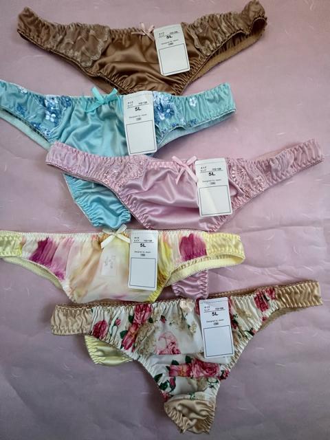 5Lサイズ!5枚セット!ツルツル光沢シフォン使い!色とりどりエレガント!Tバックショーツ!!No.ローズ < 女性ファッション  5Lサイズ!5枚セット!ツルツル光沢シフォン使い!色とりどりエレガント!Tバックショーツ!!No.ローズ < 女性ファッションの