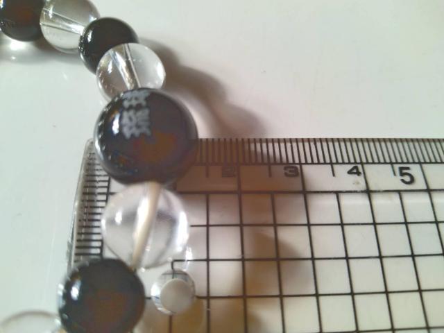 沖縄 琉球ブレスレット ブラックオニキス 水晶 約17.5cm < 男性アクセサリー/時計 沖縄 琉球ブレスレット ブラックオニキス 水晶 約17.5cm < 男性アクセサリー/時計の