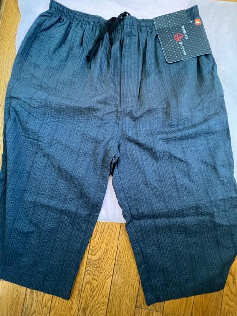 4Lサイズ!高貴紳士的!和のくつろぎ!しじら織り!濃紺系色合い!両サイド&後一つポケット付き!股下44センチ程度!ハーフパンツ! < 男性ファッション  4Lサイズ!高貴紳士的!和のくつろぎ!しじら織り!濃紺系色合い!両サイド&後一つポケット付き!股下44センチ程度!ハーフパンツ! < 男性ファッションの