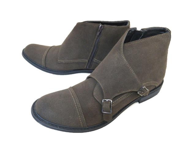 1円~C918新品Conlar Eveダブルモンクストラップ/サイドジップアップチャッカーブーツL⇒27aBR♂ < 男性ファッション 1円~C918新品Conlar Eveダブルモンクストラップ/サイドジップアップチャッカーブーツL⇒27aBR♂ < 男性ファッションの