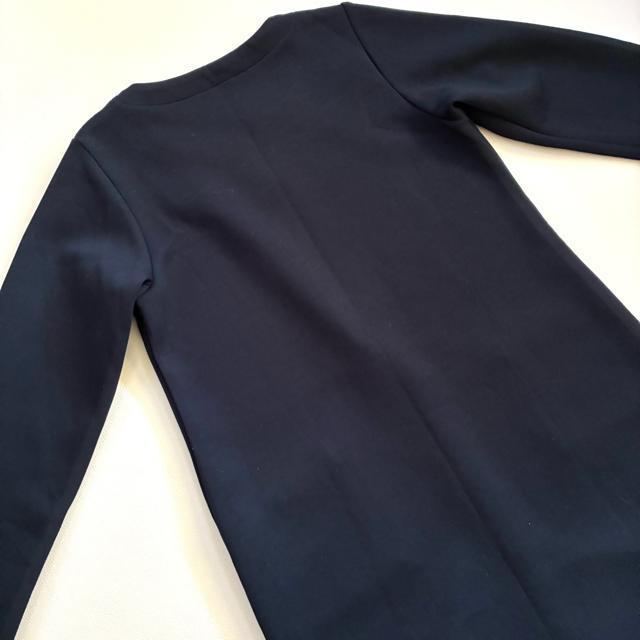 ◆日本製◆FABRIC'S◆ボンディングノーカラーロングコート◆濃紺ネイビー◆F < 女性ファッション ◆日本製◆FABRIC'S◆ボンディングノーカラーロングコート◆濃紺ネイビー◆F < 女性ファッションの