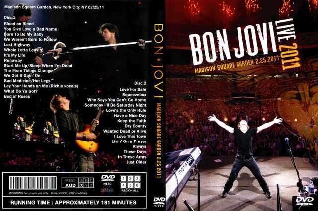 BON JOVI M.S.G NY 2.25.2011 ボンジョヴィ 2DVD < タレントグッズ  BON JOVI M.S.G NY 2.25.2011 ボンジョヴィ 2DVD  < タレントグッズの