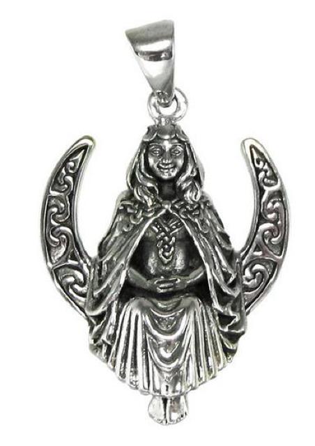MM: Silver Seated Moon Goddess Pendant < 女性アクセサリー/時計  MM: Silver Seated Moon Goddess Pendant  < 女性アクセサリー/時計の