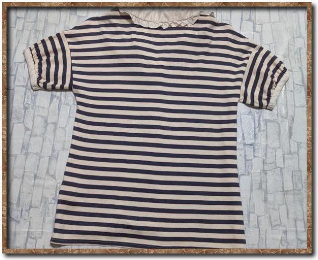 シンシアローリー 襟付きボーダーカットソー ベージュ×紺 < ブランド シンシアローリー 襟付きボーダーカットソー ベージュ×紺 < ブランドの