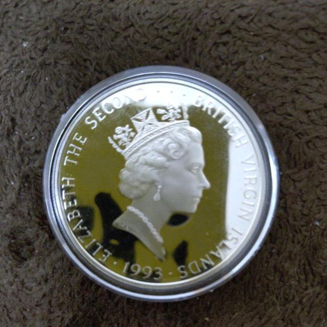 【稀少品】1993年 イギリス領ヴァージン諸島 ユキヒョウ銀貨 25ドル < ホビー 【稀少品】1993年 イギリス領ヴァージン諸島 ユキヒョウ銀貨 25ドル < ホビーの