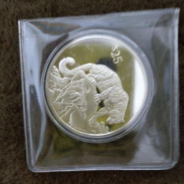【稀少品】1993年 イギリス領ヴァージン諸島 ユキヒョウ銀貨 25ドル < ホビー 【稀少品】1993年 イギリス領ヴァージン諸島 ユキヒョウ銀貨 25ドル < ホビーの