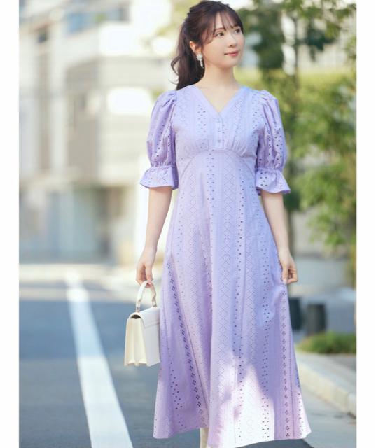 MERCURYDUO【かわにしみきコラボ】カットワークキャンディスリーブワンピース < ブランド  MERCURYDUO【かわにしみきコラボ】カットワークキャンディスリーブワンピース  < ブランドの