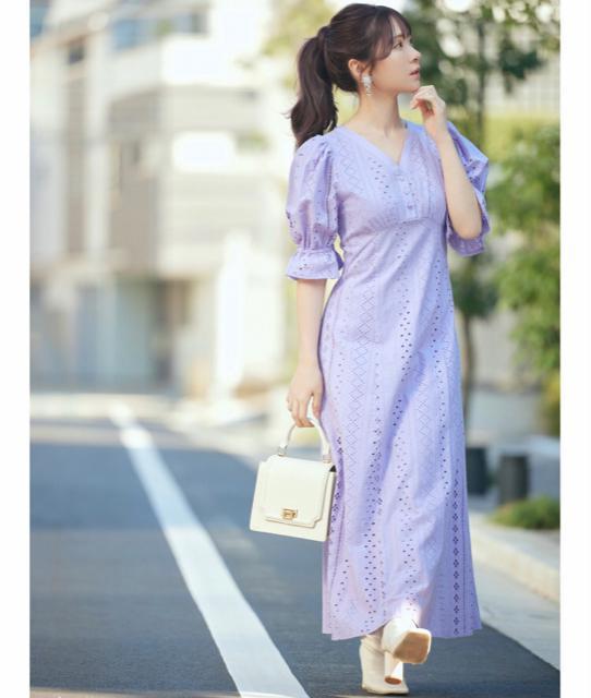 MERCURYDUO【かわにしみきコラボ】カットワークキャンディスリーブワンピース < ブランド  MERCURYDUO【かわにしみきコラボ】カットワークキャンディスリーブワンピース < ブランドの