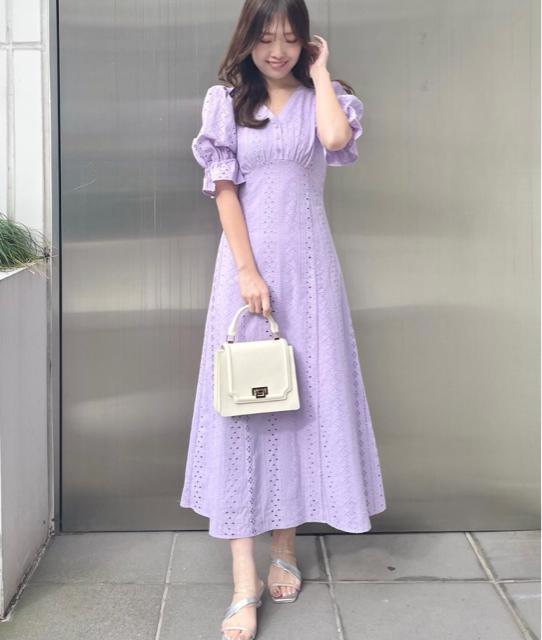 MERCURYDUO【かわにしみきコラボ】カットワークキャンディスリーブワンピース < ブランド  MERCURYDUO【かわにしみきコラボ】カットワークキャンディスリーブワンピース < ブランドの