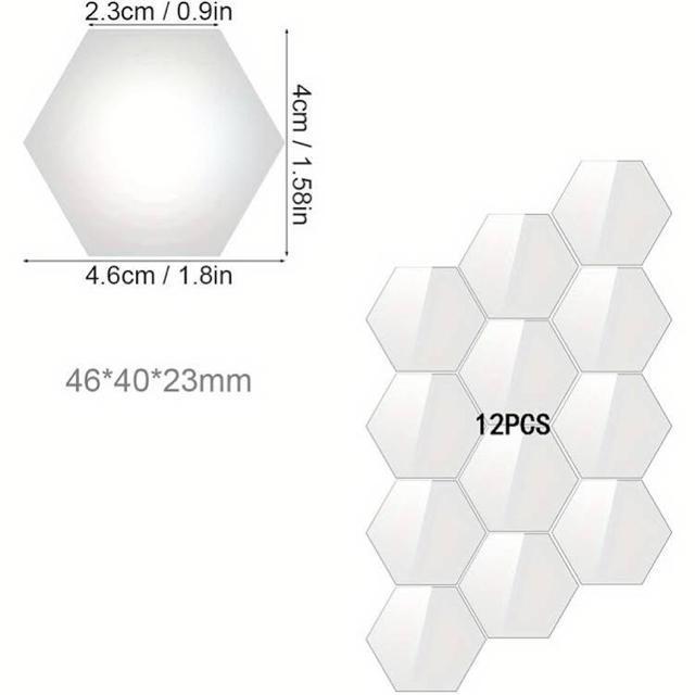 定価1,320円●六角形ミラーウォールステッカー●ヘキサゴン 蜂の巣●シルバー●簡単シールタイプ < インテリア/ライフ 定価1,320円●六角形ミラーウォールステッカー●ヘキサゴン 蜂の巣●シルバー●簡単シールタイプ < インテリア/ライフの