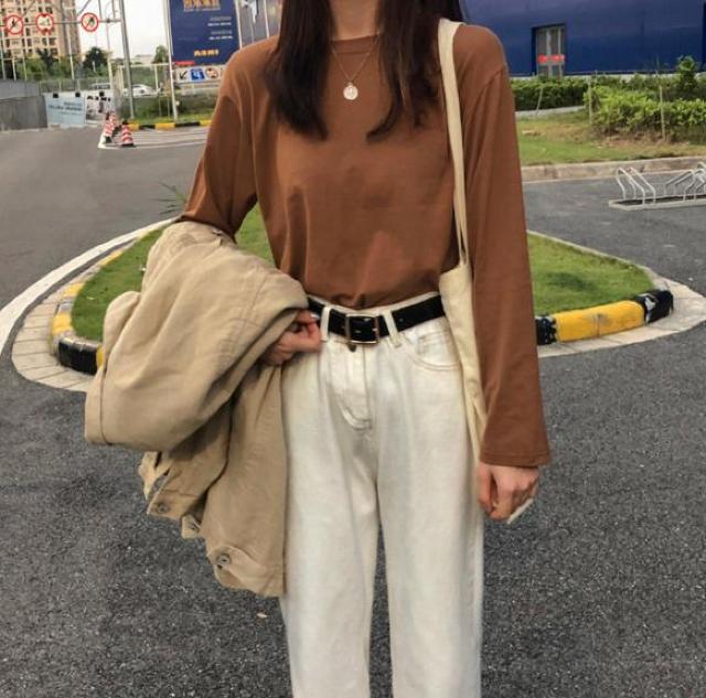 送料無料 新品 春秋新作 大人可愛い トレンド ベーシック Tシャツ ラウンドネック 日常 通勤通学 着回し < 女性ファッション  送料無料 新品 春秋新作 大人可愛い トレンド ベーシック Tシャツ ラウンドネック 日常 通勤通学 着回し < 女性ファッションの