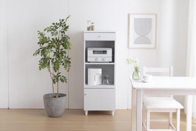 【送料無料】【幅45cm】Aria スリムレンジ台 ボード キッチン収納 棚 コンセント付き 天然木 < インテリア/ライフ 【送料無料】【幅45cm】Aria スリムレンジ台 ボード キッチン収納 棚 コンセント付き 天然木 < インテリア/ライフの