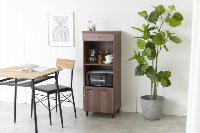 【送料無料】【幅45cm】Aria スリムレンジ台 ボード キッチン収納 棚 コンセント付き 天然木 < インテリア/ライフ 【送料無料】【幅45cm】Aria スリムレンジ台 ボード キッチン収納 棚 コンセント付き 天然木 < インテリア/ライフの