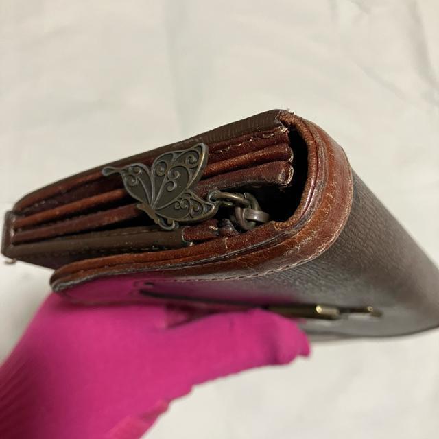 【ANNA SUI / アナスイ】 レザー / 二つ折り 長財布 ダークブラウン < ブランド 【ANNA SUI / アナスイ】 レザー / 二つ折り 長財布 ダークブラウン < ブランドの