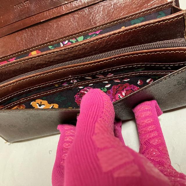 【ANNA SUI / アナスイ】 レザー / 二つ折り 長財布 ダークブラウン < ブランド 【ANNA SUI / アナスイ】 レザー / 二つ折り 長財布 ダークブラウン < ブランドの