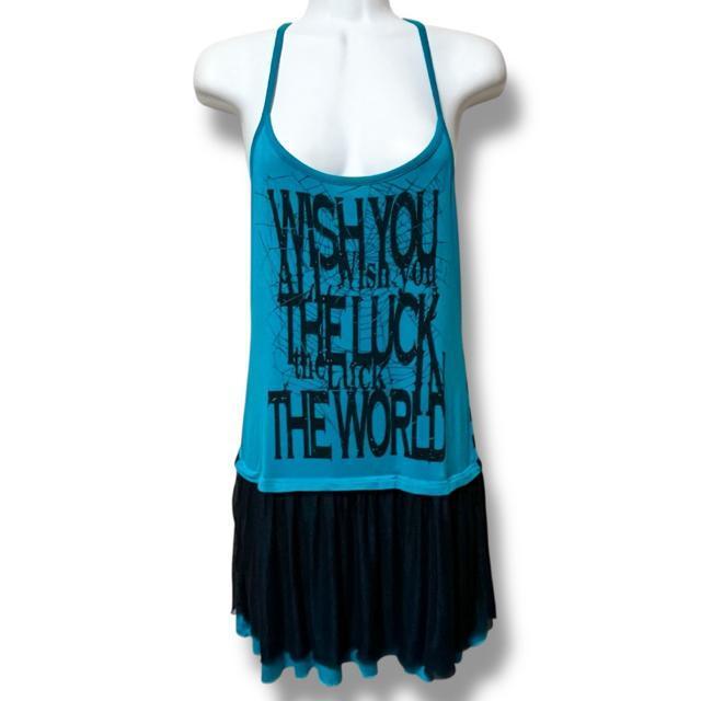 【GHOST of HARLEM】蜘蛛の巣ロゴプリントチュール切替キャミワンピ < ブランド 【GHOST of HARLEM】蜘蛛の巣ロゴプリントチュール切替キャミワンピ < ブランドの