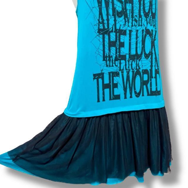 【GHOST of HARLEM】蜘蛛の巣ロゴプリントチュール切替キャミワンピ < ブランド 【GHOST of HARLEM】蜘蛛の巣ロゴプリントチュール切替キャミワンピ < ブランドの