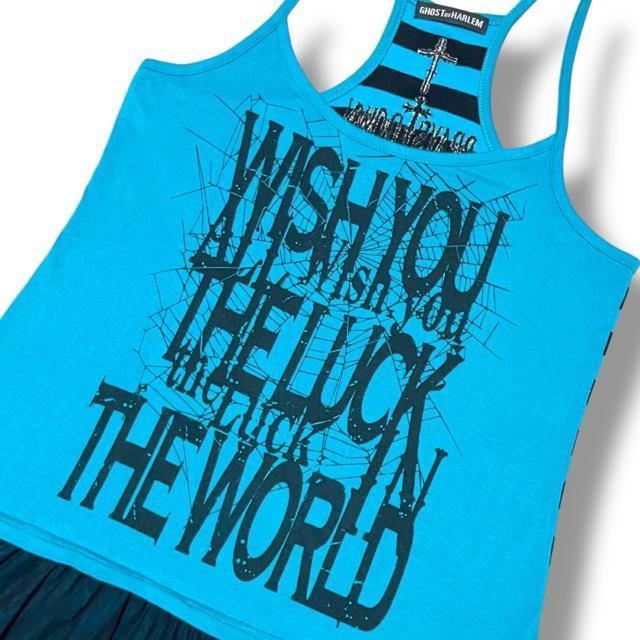 【GHOST of HARLEM】蜘蛛の巣ロゴプリントチュール切替キャミワンピ < ブランド 【GHOST of HARLEM】蜘蛛の巣ロゴプリントチュール切替キャミワンピ < ブランドの