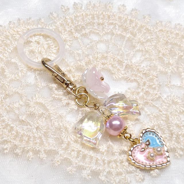 ハンドメイド☆目印チャーム☆サクランボハート☆ピンク < 女性ファッション ハンドメイド☆目印チャーム☆サクランボハート☆ピンク < 女性ファッションの