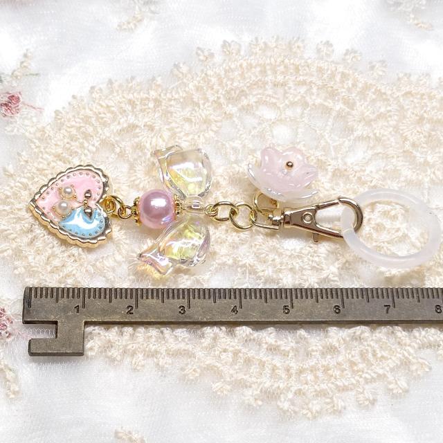 ハンドメイド☆目印チャーム☆サクランボハート☆ピンク < 女性ファッション ハンドメイド☆目印チャーム☆サクランボハート☆ピンク < 女性ファッションの