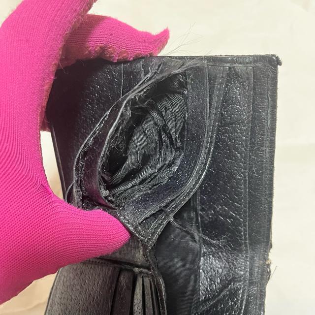 【GUCCI / グッチ】 二つ折り財布 GGキャンバス ブラック 訳あり 激安 < ブランド 【GUCCI / グッチ】 二つ折り財布 GGキャンバス ブラック 訳あり 激安 < ブランドの