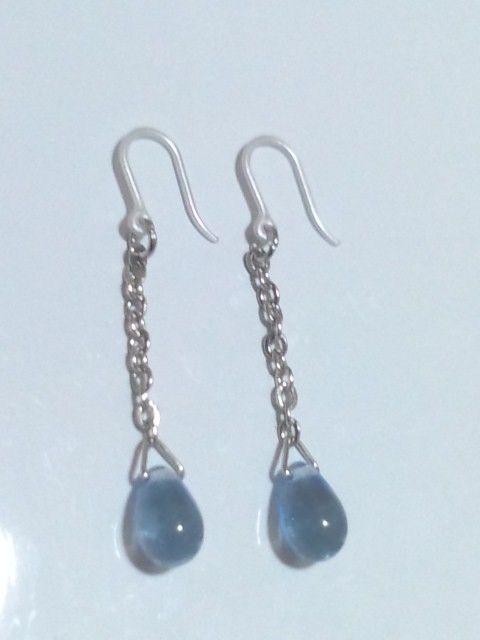 silverシンプルスカイブルードロップ樹脂フック☆ < 女性アクセサリー/時計  silverシンプルスカイブルードロップ樹脂フック☆ < 女性アクセサリー/時計の