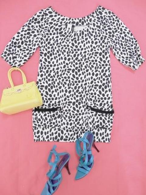 baulettokeyバウレットダルメシアンアニマルワンピ白黒コクーン < 女性ファッション baulettokeyバウレットダルメシアンアニマルワンピ白黒コクーン < 女性ファッションの