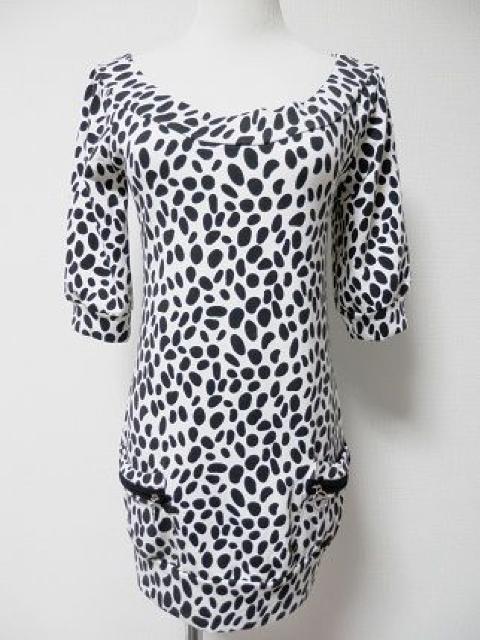 baulettokeyバウレットダルメシアンアニマルワンピ白黒コクーン < 女性ファッション baulettokeyバウレットダルメシアンアニマルワンピ白黒コクーン < 女性ファッションの