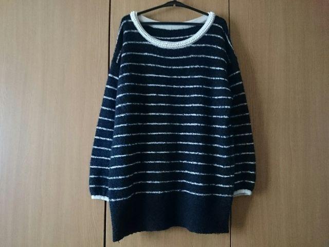 anySiS☆パール付きボーダーニット★ふんわりゆるカワ☆ < ブランド  anySiS☆パール付きボーダーニット★ふんわりゆるカワ☆  < ブランドの