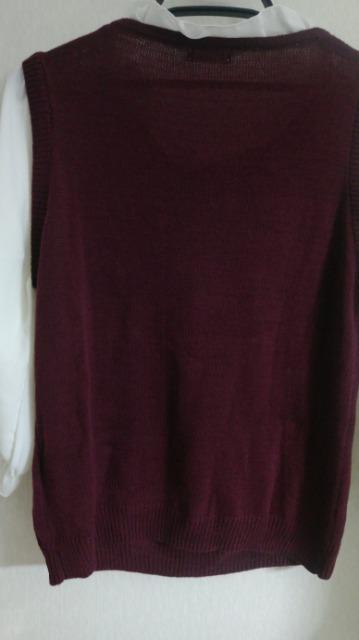 ダイヤ柄赤ニットベスト&生成シフォンPO◆パール&フリルジャボ◆セット割 < ブランド ダイヤ柄赤ニットベスト&生成シフォンPO◆パール&フリルジャボ◆セット割 < ブランドの