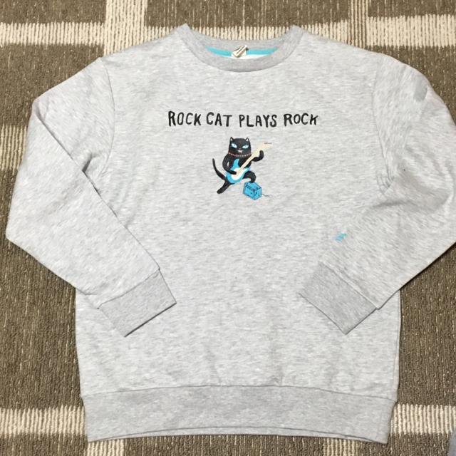 神保町にゃんこ堂書店・猫刺繍&ロックキャット柄スウェット < 女性ファッション 神保町にゃんこ堂書店・猫刺繍&ロックキャット柄スウェット < 女性ファッションの