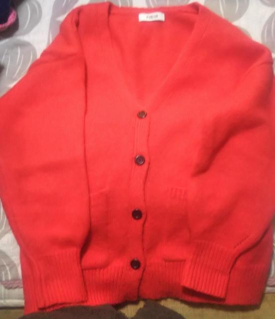 PUBLIX ふわふわニットカーディガン オレンジ フリーサイズ 長袖カーディガン Vネックニット モヘア < 女性ファッション PUBLIX ふわふわニットカーディガン オレンジ フリーサイズ 長袖カーディガン Vネックニット モヘア < 女性ファッションの