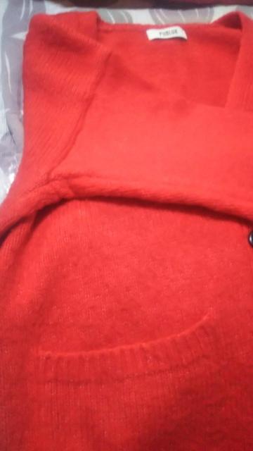 PUBLIX ふわふわニットカーディガン オレンジ フリーサイズ 長袖カーディガン Vネックニット モヘア < 女性ファッション PUBLIX ふわふわニットカーディガン オレンジ フリーサイズ 長袖カーディガン Vネックニット モヘア < 女性ファッションの