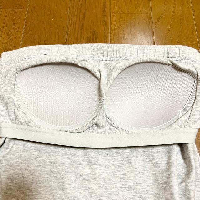 【美品】カップ付きコットン チューブトップ|UNIQLO|サイズM|ライトグレー < ブランド  【美品】カップ付きコットン チューブトップ|UNIQLO|サイズM|ライトグレー < ブランドの