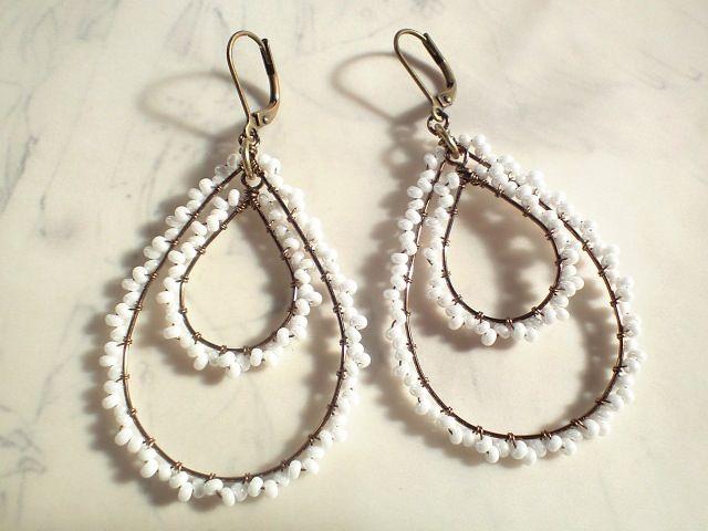 シードレース*雪色レースのピアス*15020 < 女性アクセサリー/時計  シードレース*雪色レースのピアス*15020  < 女性アクセサリー/時計の