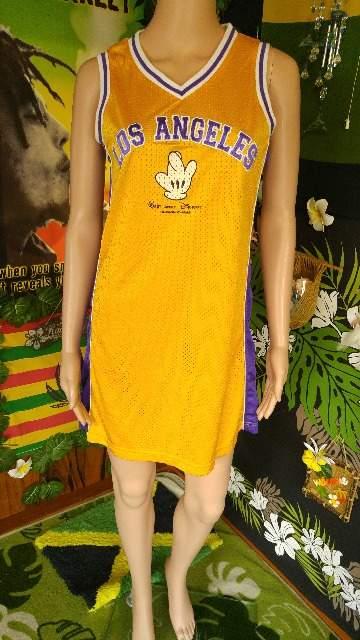 NBAユニフォーム風■ミッキーハンドサイン×メッシュミニワンピ < 女性ファッション NBAユニフォーム風■ミッキーハンドサイン×メッシュミニワンピ < 女性ファッションの