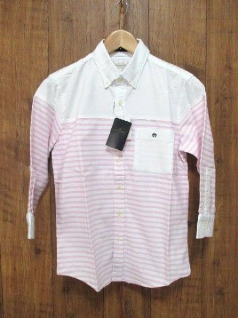 ☆ナノユニバース マリンボーダー 7分袖シャツ/メンズ/S☆新品 < ブランド ☆ナノユニバース マリンボーダー 7分袖シャツ/メンズ/S☆新品 < ブランドの