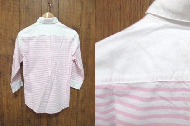 ☆ナノユニバース マリンボーダー 7分袖シャツ/メンズ/S☆新品 < ブランド ☆ナノユニバース マリンボーダー 7分袖シャツ/メンズ/S☆新品 < ブランドの