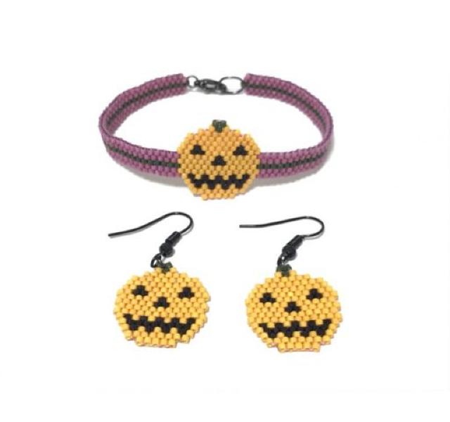 hハンドメイドビーズ〓ブレスレット&ピアス〓ハロウィン < 女性ファッション hハンドメイドビーズ〓ブレスレット&ピアス〓ハロウィン < 女性ファッションの