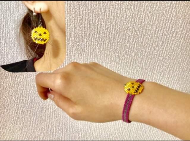 hハンドメイドビーズ〓ブレスレット&ピアス〓ハロウィン < 女性ファッション hハンドメイドビーズ〓ブレスレット&ピアス〓ハロウィン < 女性ファッションの