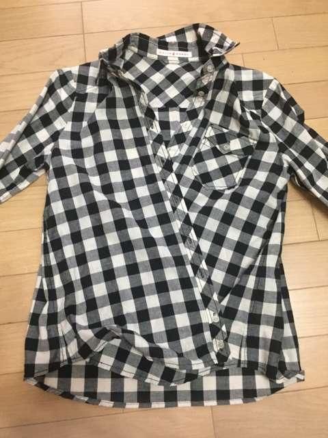 CHILD WOMAN 2way 黒×白チェック柄長袖シャツ < ブランド  CHILD WOMAN 2way 黒×白チェック柄長袖シャツ  < ブランドの