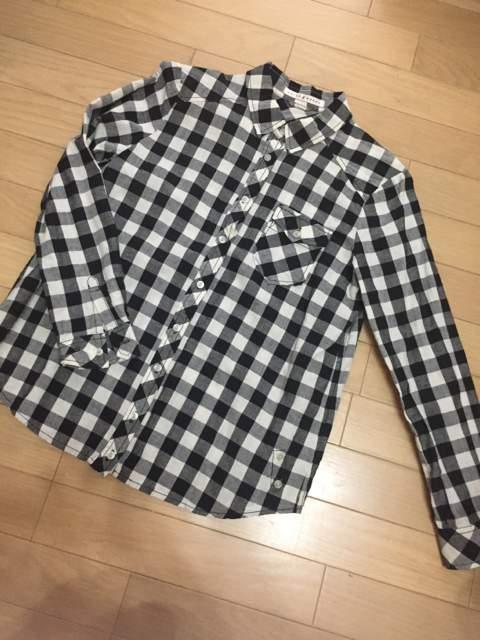 CHILD WOMAN 2way 黒×白チェック柄長袖シャツ < ブランド  CHILD WOMAN 2way 黒×白チェック柄長袖シャツ < ブランドの