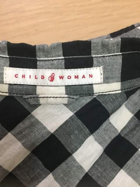 CHILD WOMAN 2way 黒×白チェック柄長袖シャツ < ブランド  CHILD WOMAN 2way 黒×白チェック柄長袖シャツ < ブランドの