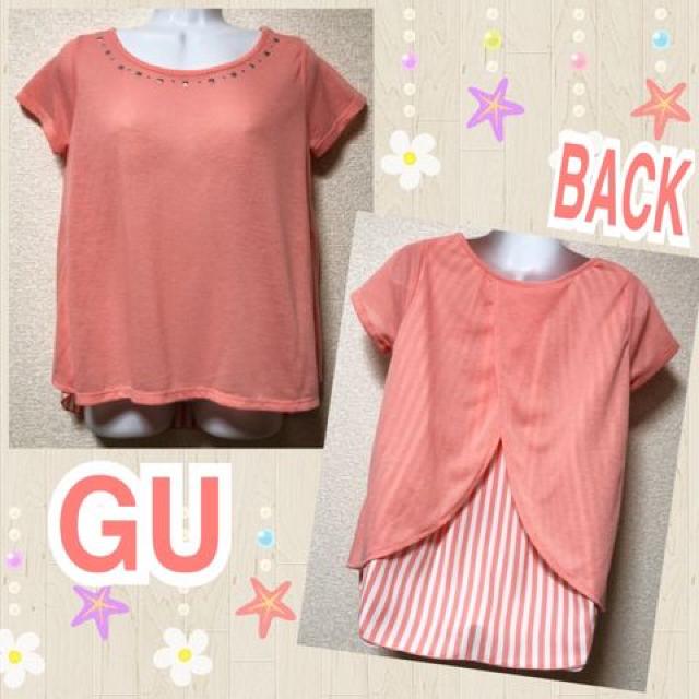 【新品/GU】BACKストライプ柄切替テールカットプルオーバー < ブランド  【新品/GU】BACKストライプ柄切替テールカットプルオーバー  < ブランドの