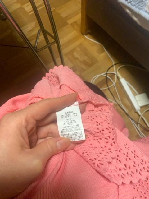 ◆ピンクの薄手のニット調カットソー M〜Lサイズ < 女性ファッション  ◆ピンクの薄手のニット調カットソー M〜Lサイズ < 女性ファッションの