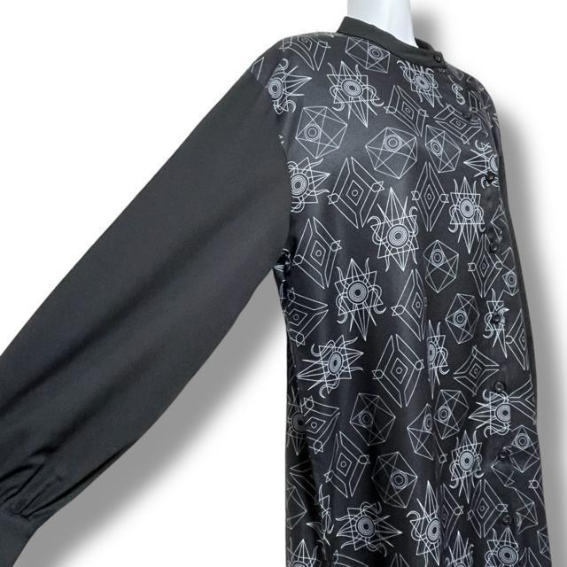 【新品/Drug honey】クリスタルロゴマーク柄切替バンドカラーシャツワンピ < ブランド  【新品/Drug honey】クリスタルロゴマーク柄切替バンドカラーシャツワンピ < ブランドの