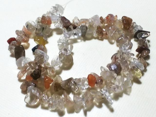 天然石★MIXルチル さざれ 1連 < 女性アクセサリー/時計 天然石★MIXルチル さざれ 1連 < 女性アクセサリー/時計の