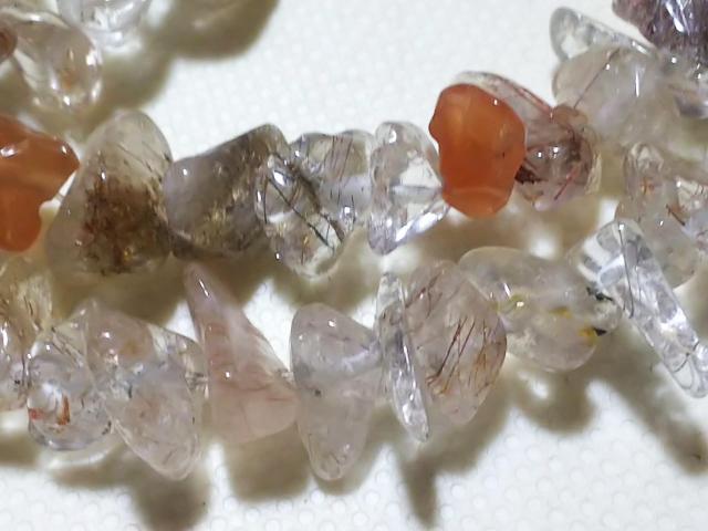 天然石★MIXルチル さざれ 1連 < 女性アクセサリー/時計 天然石★MIXルチル さざれ 1連 < 女性アクセサリー/時計の